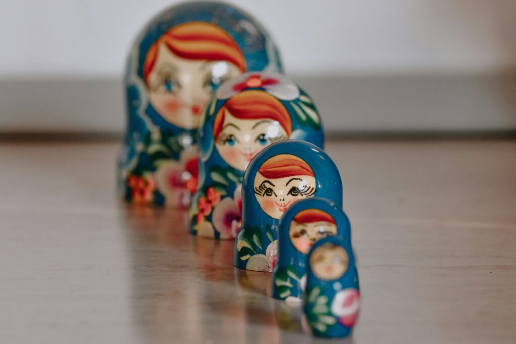 A set of matryoshka dolls