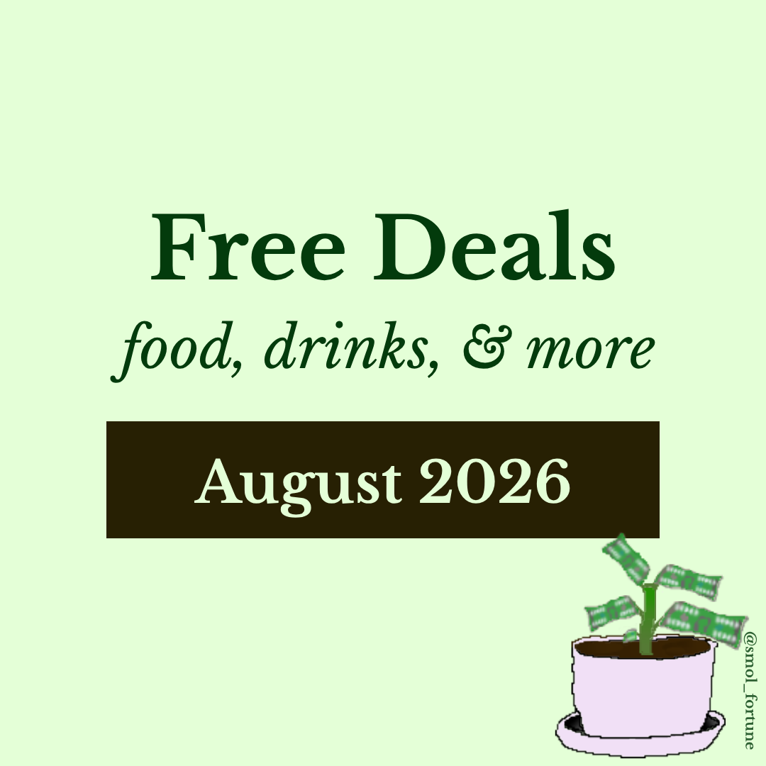 Free Food, Drinks, & More – August 2026