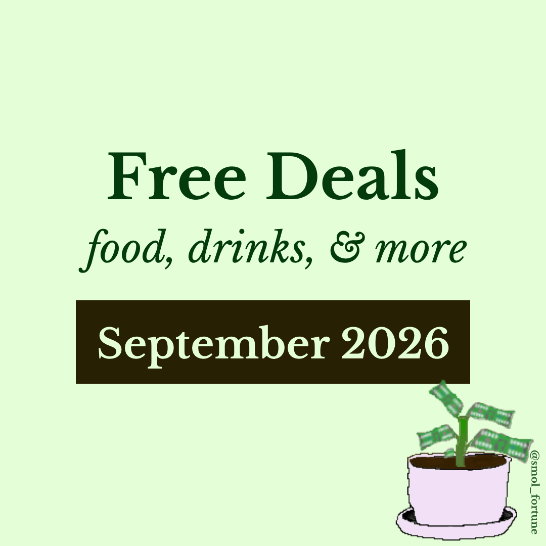 Free Food, Drinks, & More – September 2026